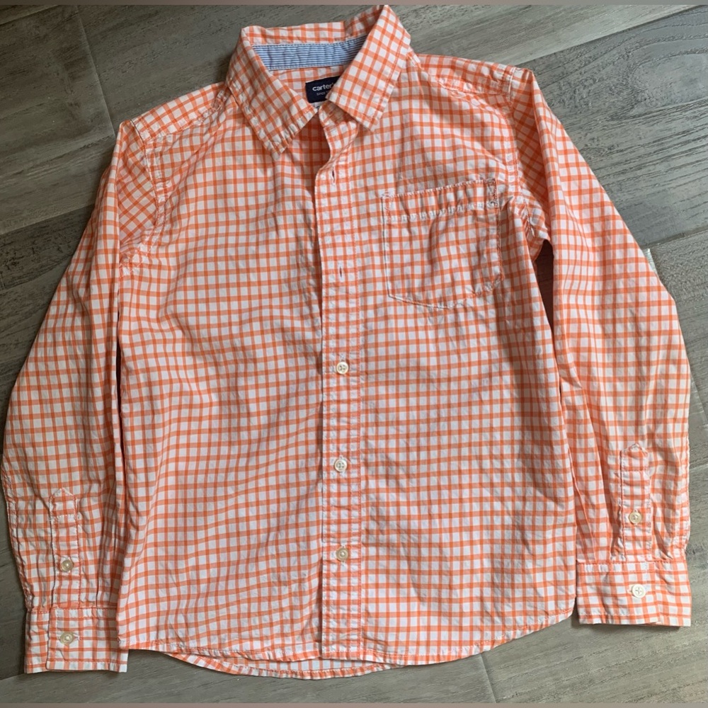Carter's Button down Plaid Long Sleeve Shirt.